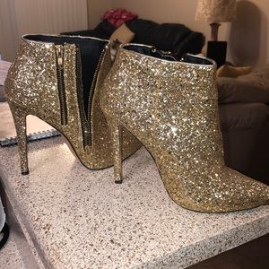 Gold booties